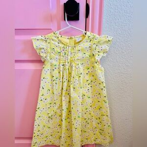Yellow Floral Kids Dress